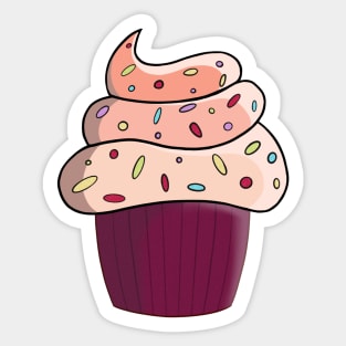 Cupcakes and Frosting with Sprinkles Sticker